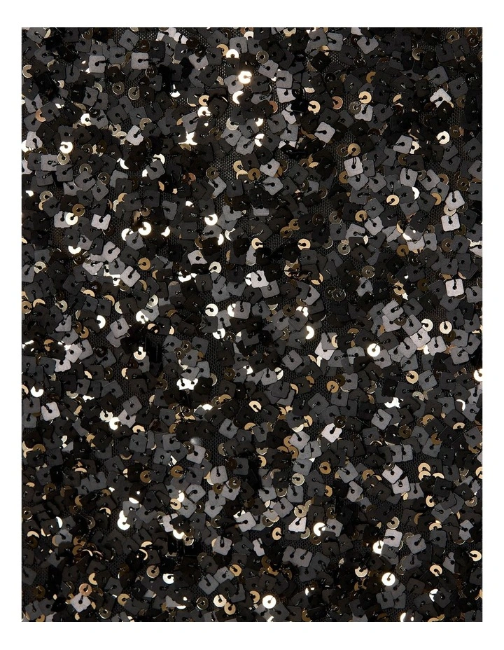 Colette Sequin Gown in Brown image 5