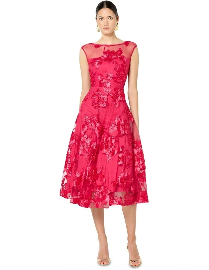 Isha Ribbon Lace Dress in Pink image 1