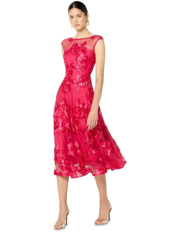 Isha Ribbon Lace Dress in Pink image 2