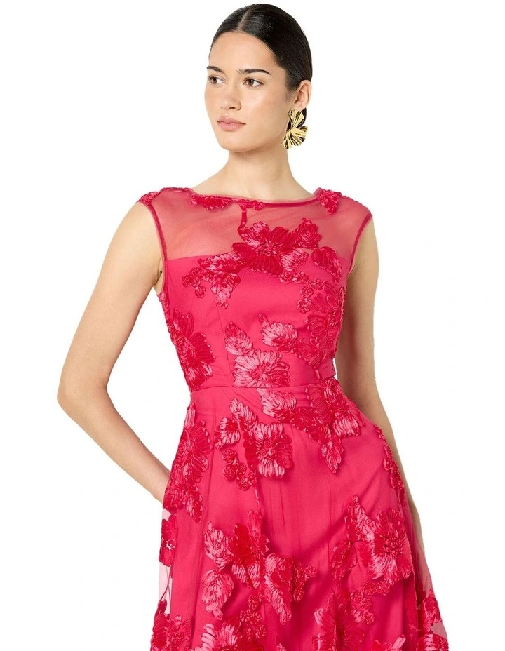 Isha Ribbon Lace Dress in Pink image 3