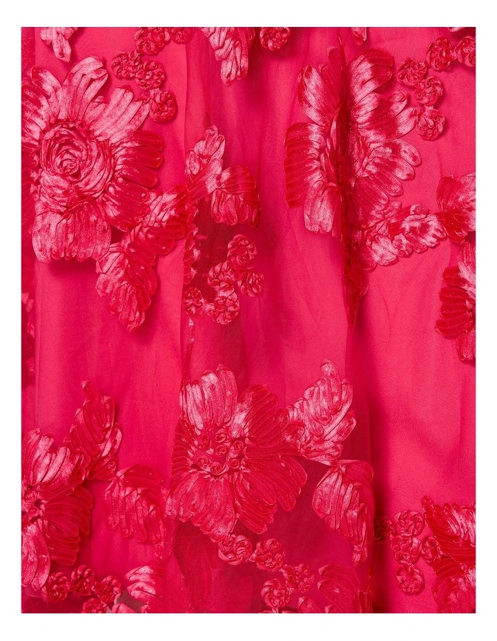 Isha Ribbon Lace Dress in Pink image 4