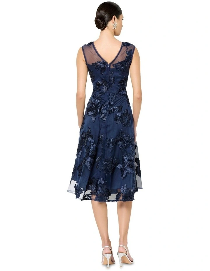 Isha Ribbon Lace Dress in Blue image 2