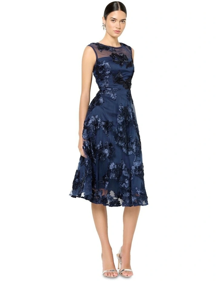 Isha Ribbon Lace Dress in Blue image 4
