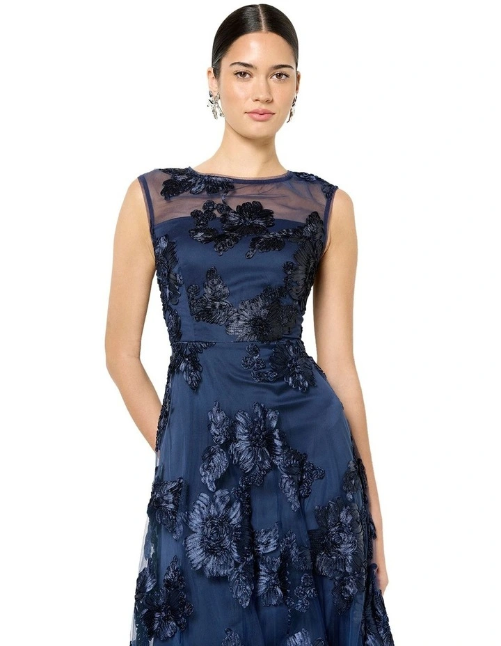 Isha Ribbon Lace Dress in Blue image 5