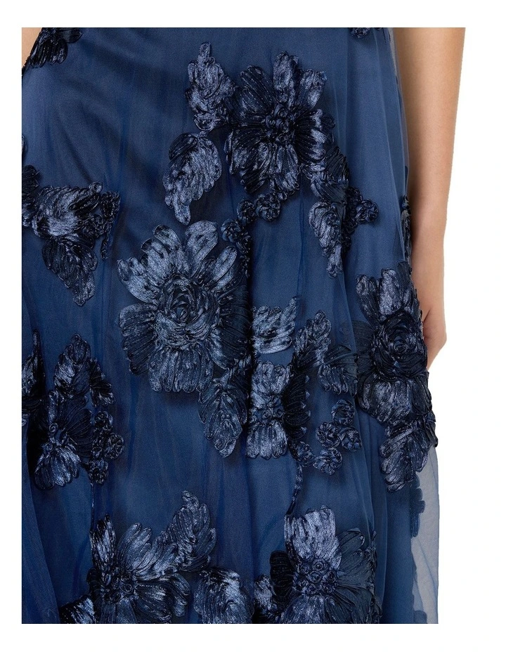 Isha Ribbon Lace Dress in Blue image 6