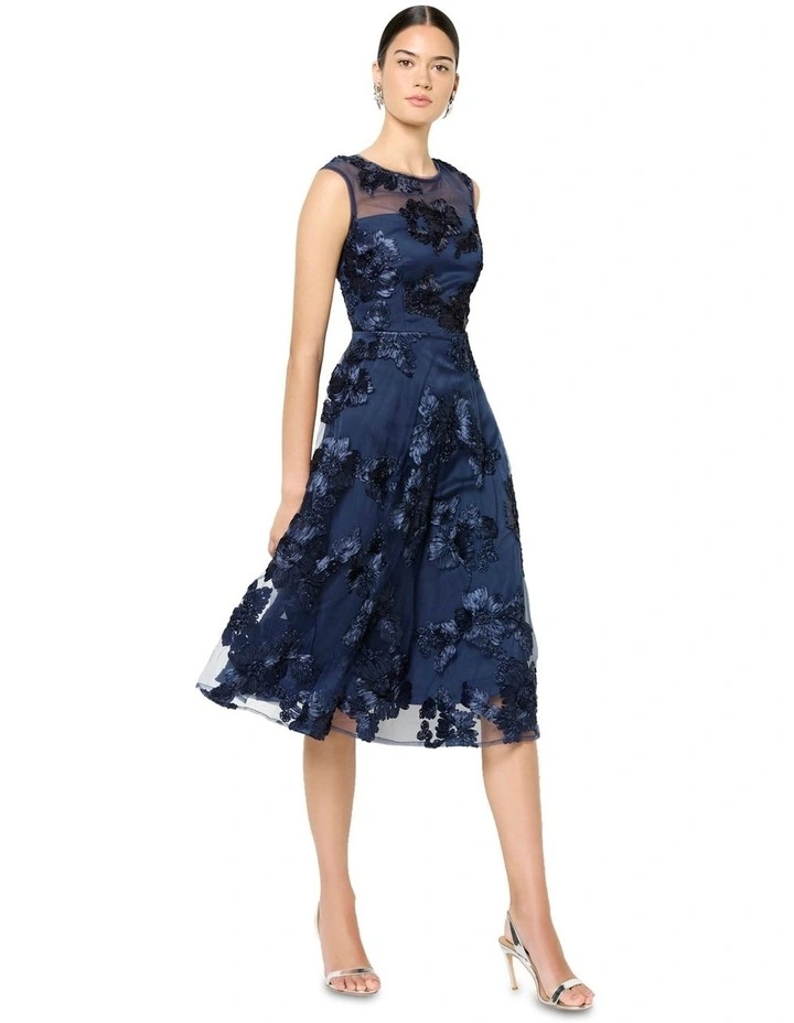 Isha Ribbon Lace Dress in Blue image 7