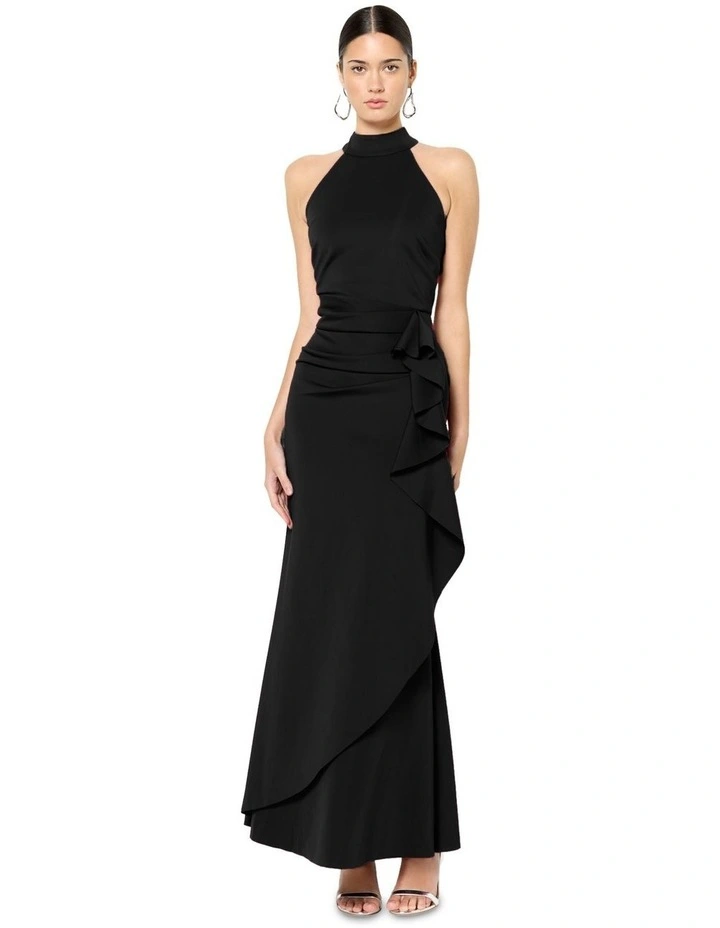 Sebastian Halter Gown in Black image 1