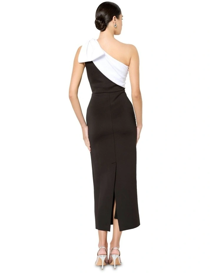 Lowan One Shoulder Dress in Black image 2