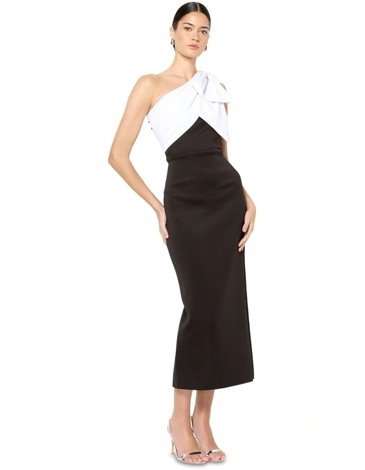 Lowan One Shoulder Dress in Black image 3