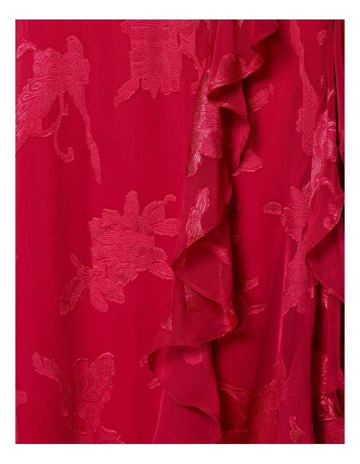 Kailey Ruffle Halter Dress in Pink image 5