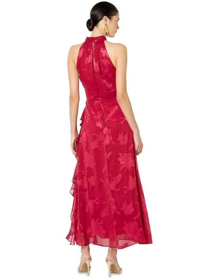 Kailey Ruffle Halter Dress in Pink image 6