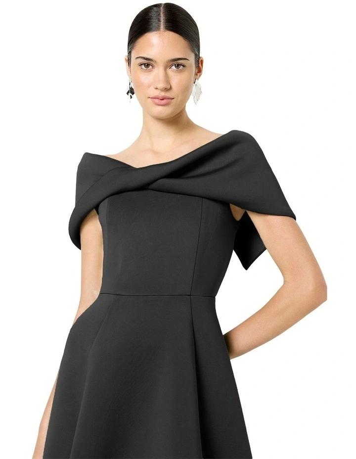 Mica Off The Shoulder Dress in Black image 3