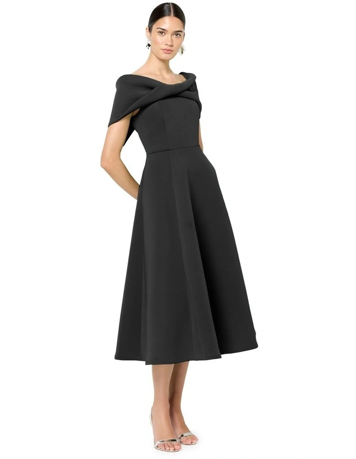 Mica Off The Shoulder Dress in Black image 4