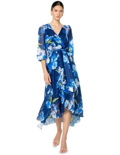 Suri Printed Dress in Blue