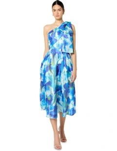 Winslow Floral Print Dress in Blue
