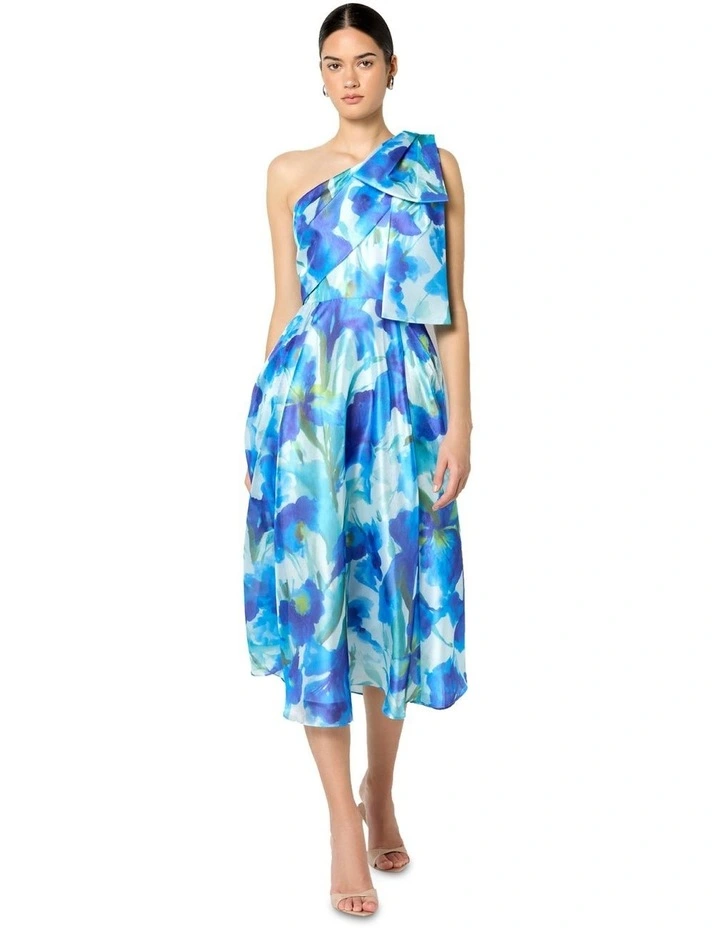 Winslow Floral Print Dress in Blue image 1
