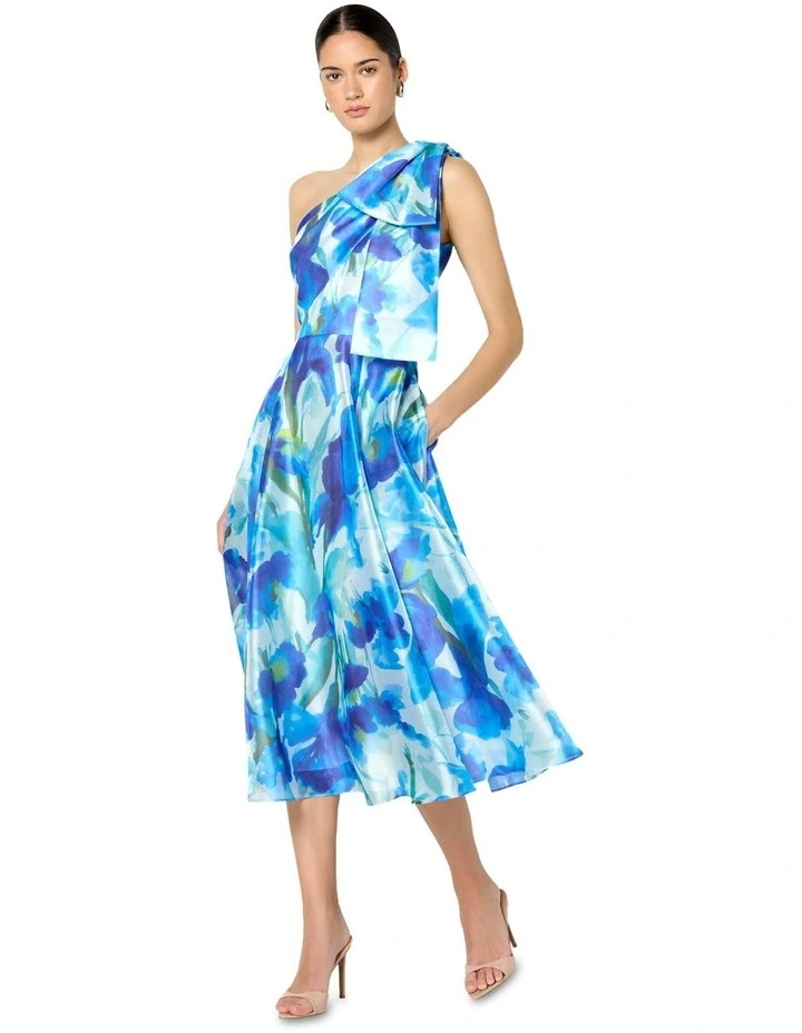 Winslow Floral Print Dress in Blue image 2