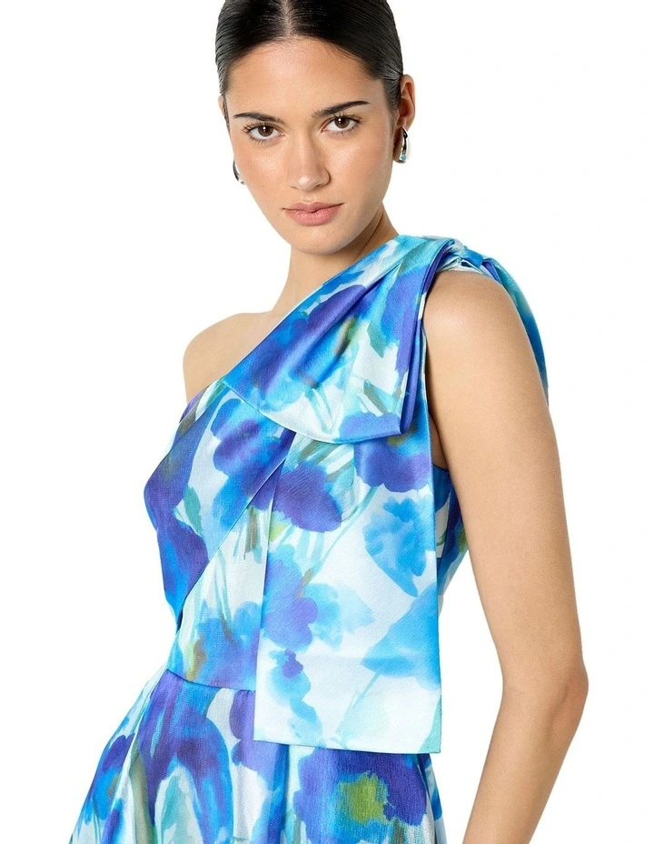 Winslow Floral Print Dress in Blue image 3