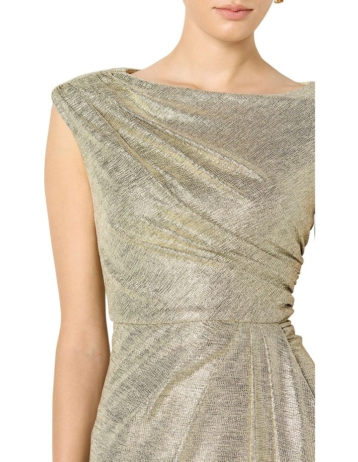 Beck Metallic Maxi Dress in Mink image 6