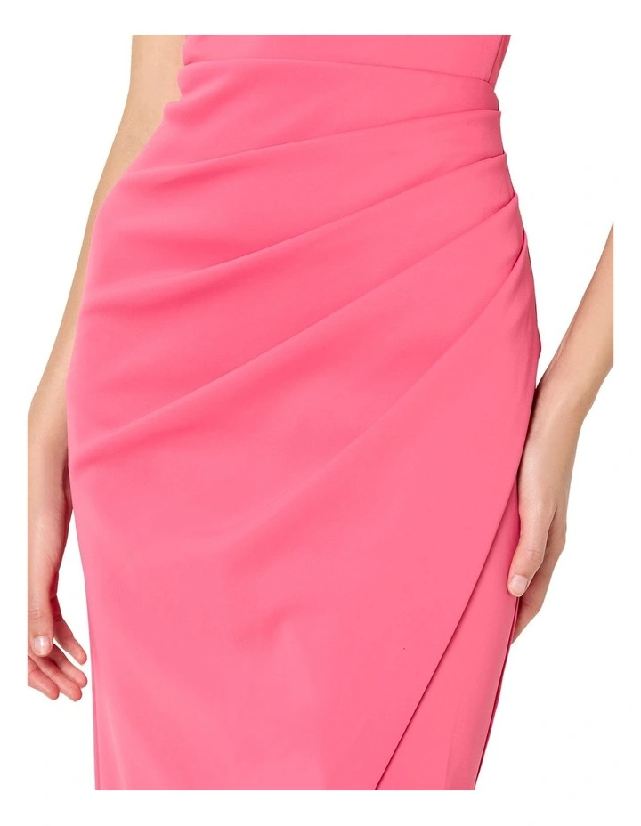 Kennedy Scuba One Shoulder Dress in Pink image 4