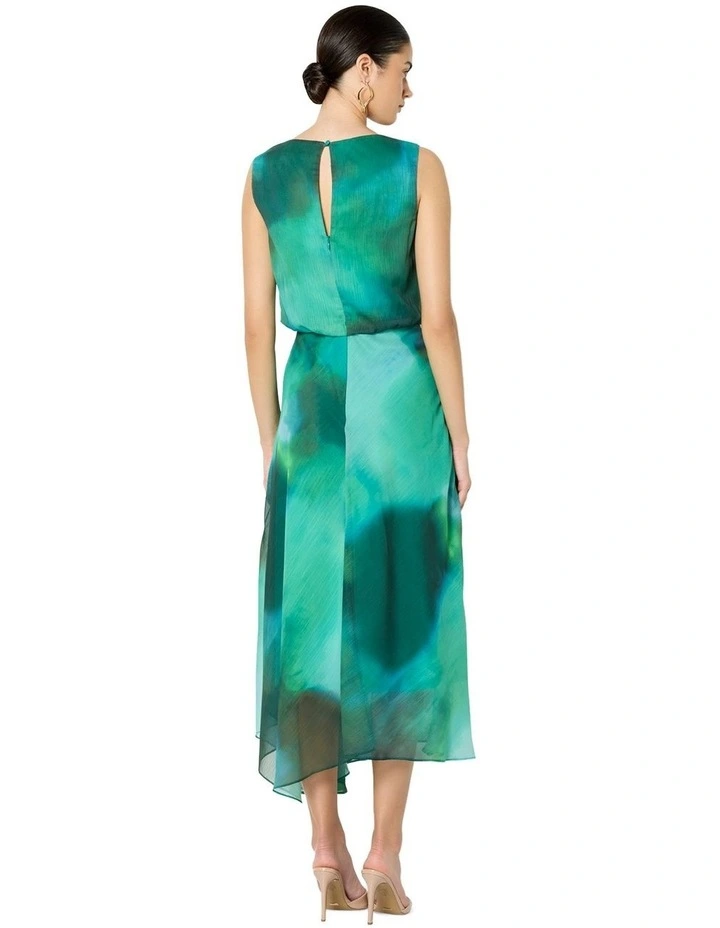 Kallista Printed Dress in Green image 2