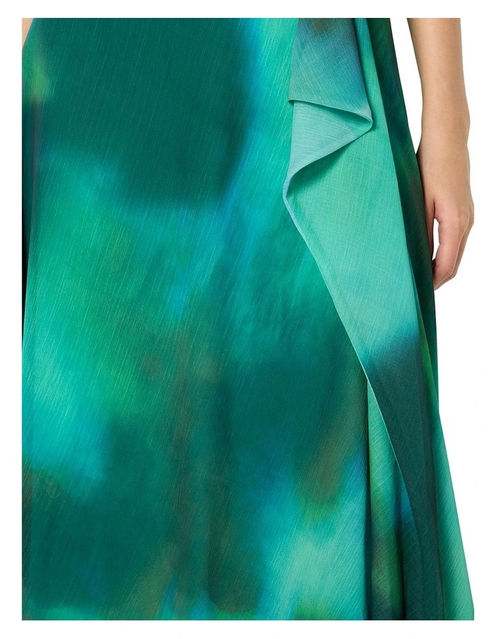 Kallista Printed Dress in Green image 5