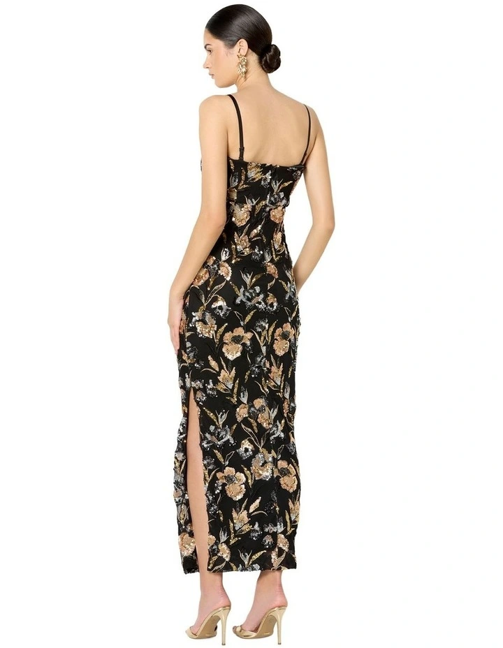 Harlow Sequin Gown in Black image 2