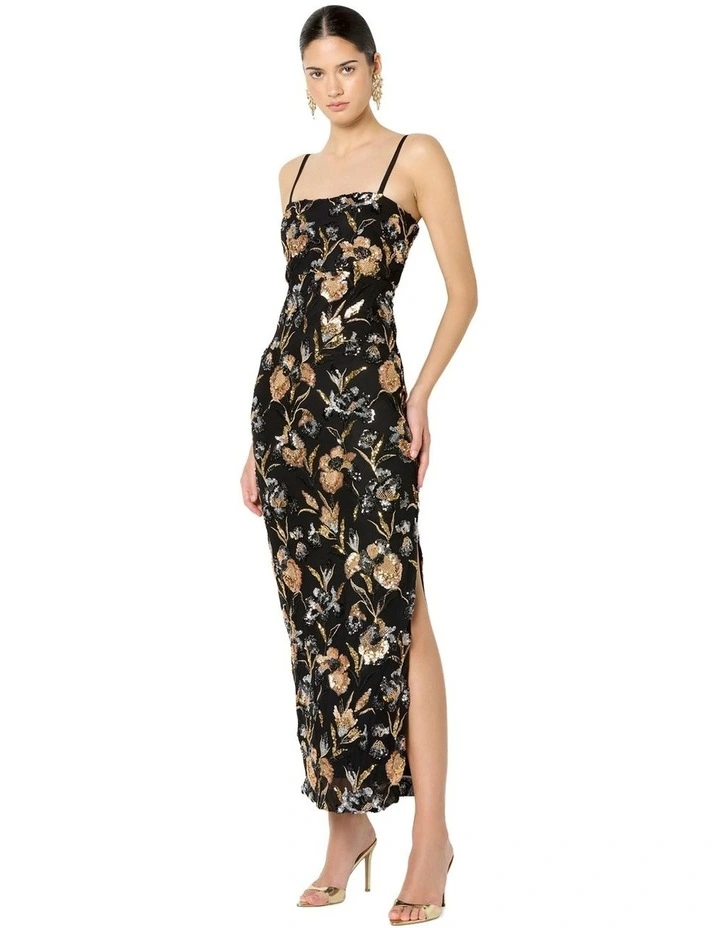 Harlow Sequin Gown in Black image 5