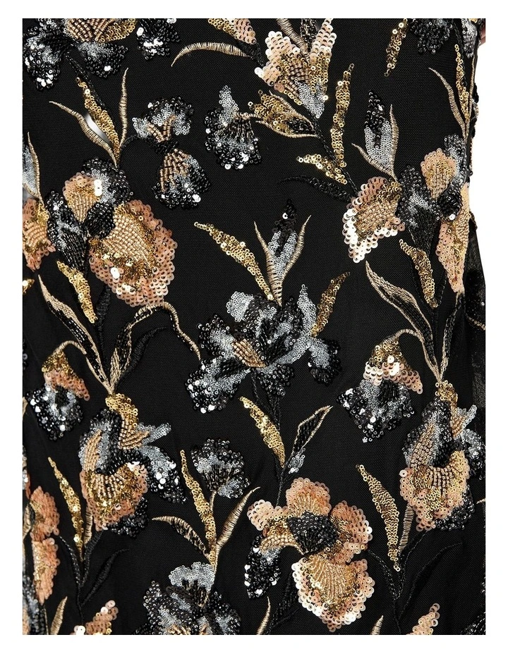 Harlow Sequin Gown in Black image 7
