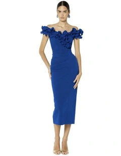 Ellie Ruffle Detail Cocktail Dress