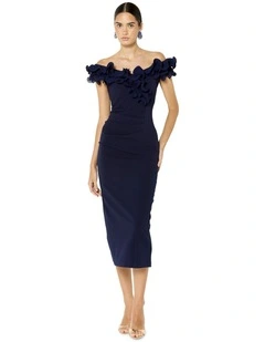 Ellie Ruffle Detail Cocktail Dress