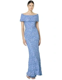 Emerson Lace Gown in Blue