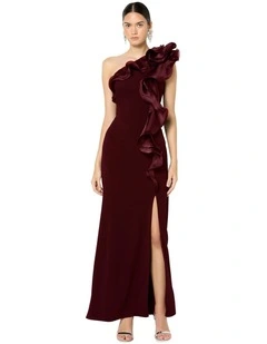 Adelyn Organza Gown in Red