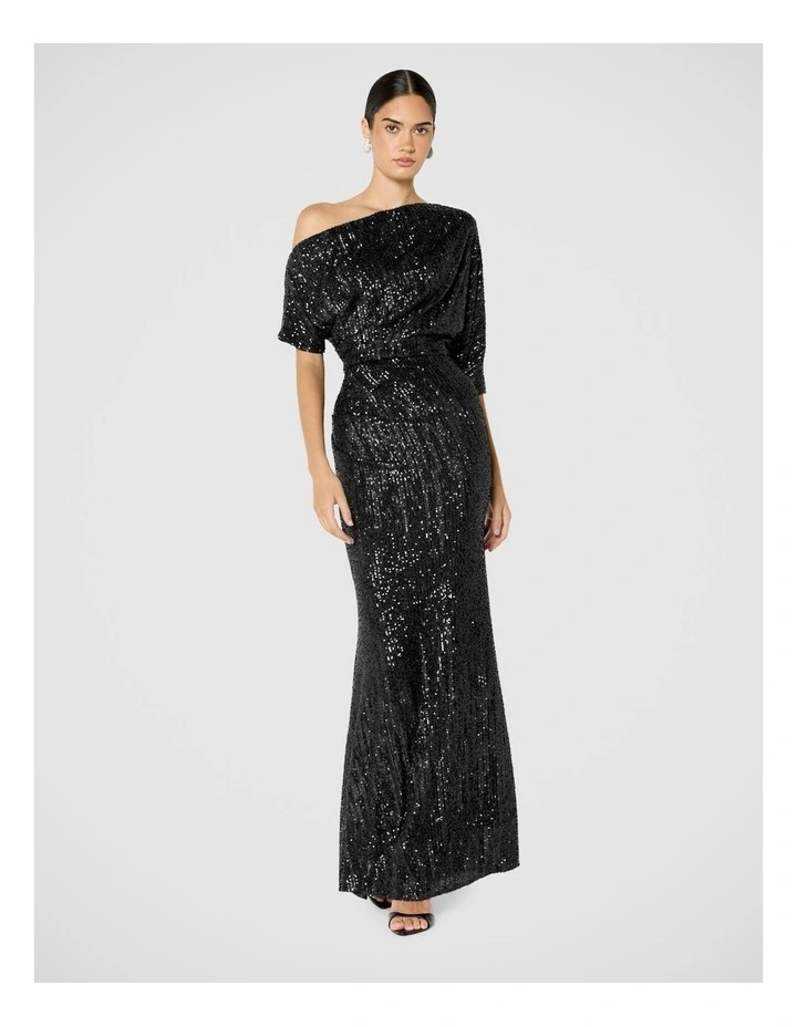 Della Sequin Tipped Shoulder Gown image 1