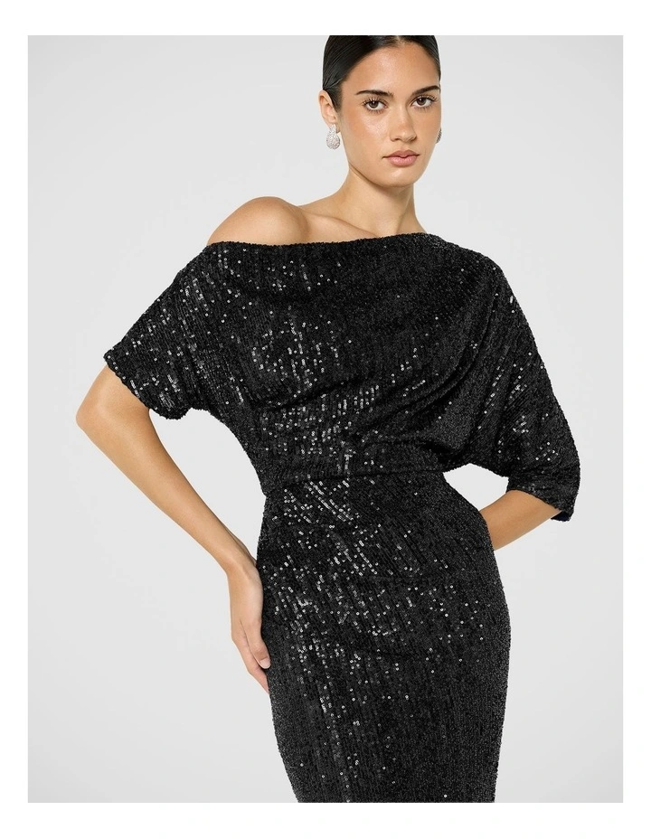 Della Sequin Tipped Shoulder Gown image 4
