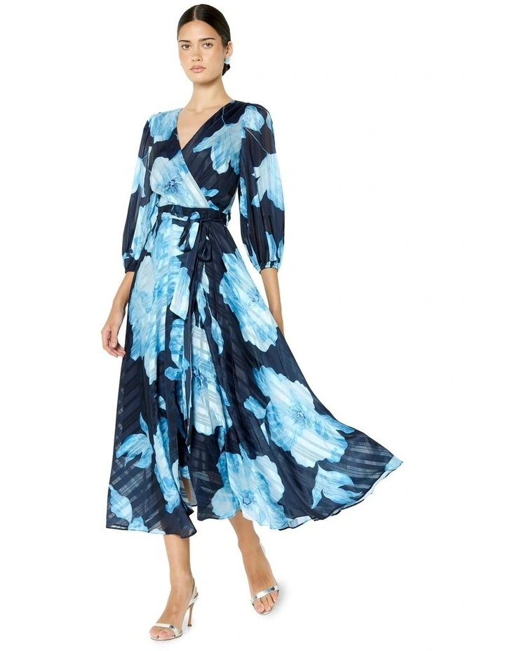 Soraya Printed Dress in Blue image 3