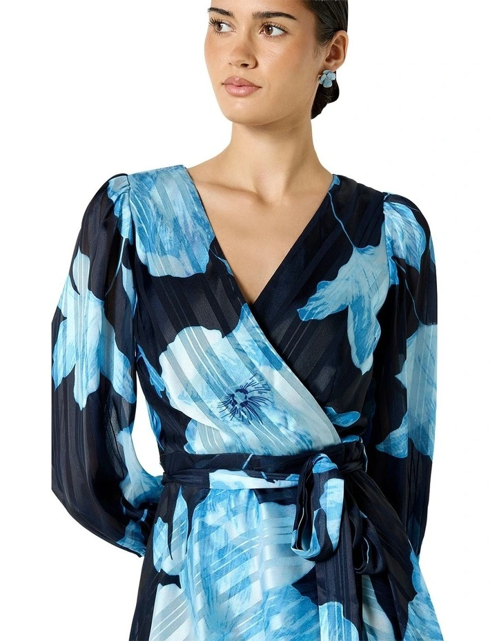 Soraya Printed Dress in Blue image 4