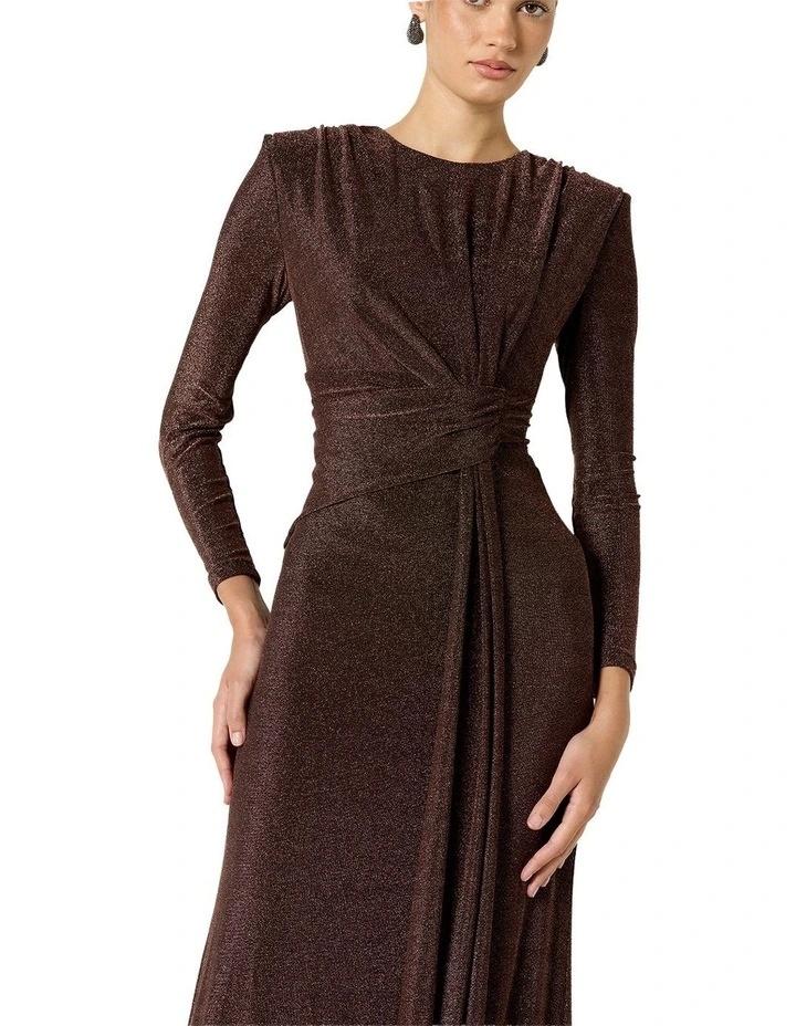 Zoe Metallic Gown in Bronze image 4
