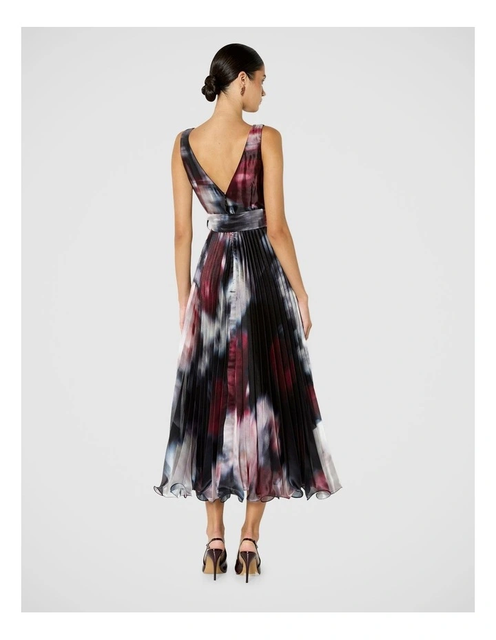 Ange Printed Pleat Cocktail Dress image 2