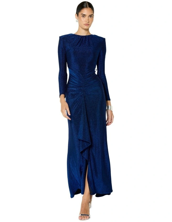 Dion Metallic Gown in Cobalt image 1