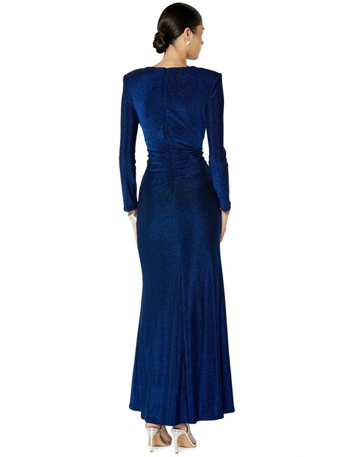 Dion Metallic Gown in Cobalt image 2