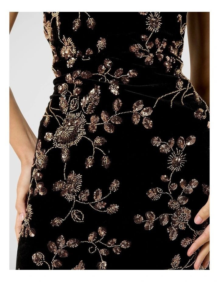 Violetta Velvet & Sequin Cocktail Dress image 6