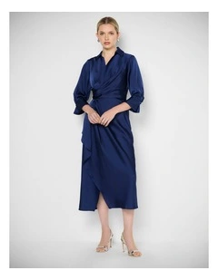 Gia Satin Shirt Dress