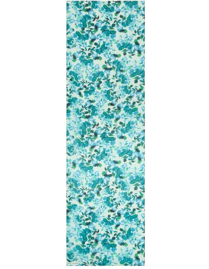 Aurinda Silk Scarf in Teal image 3