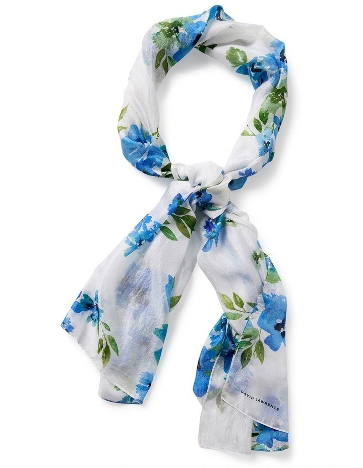 Jacinda Silk Scarf in Ivory Multi image 2