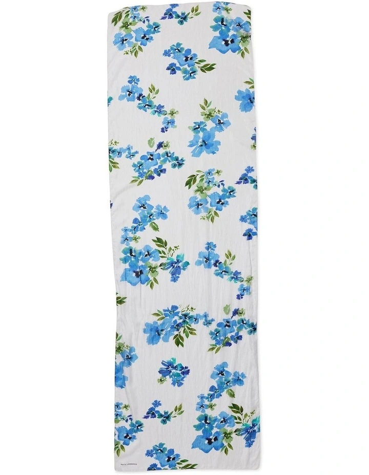 Jacinda Silk Scarf in Ivory Multi image 3