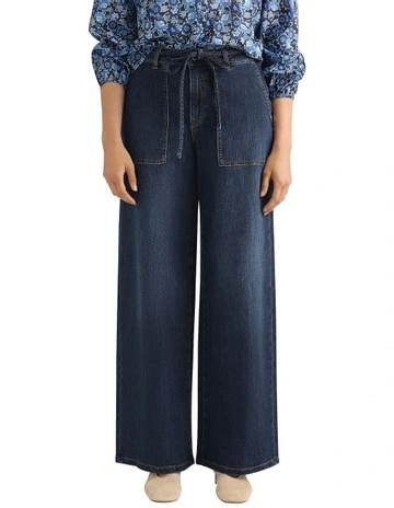 Immare Wide Leg Jean in Blue Denim Wash