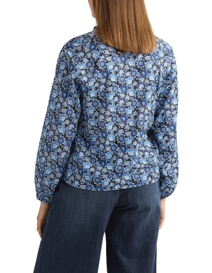 Annabelle Cotton Blouse in Navy Multi image 3