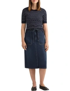 Eliora Cotton Knit in Navy