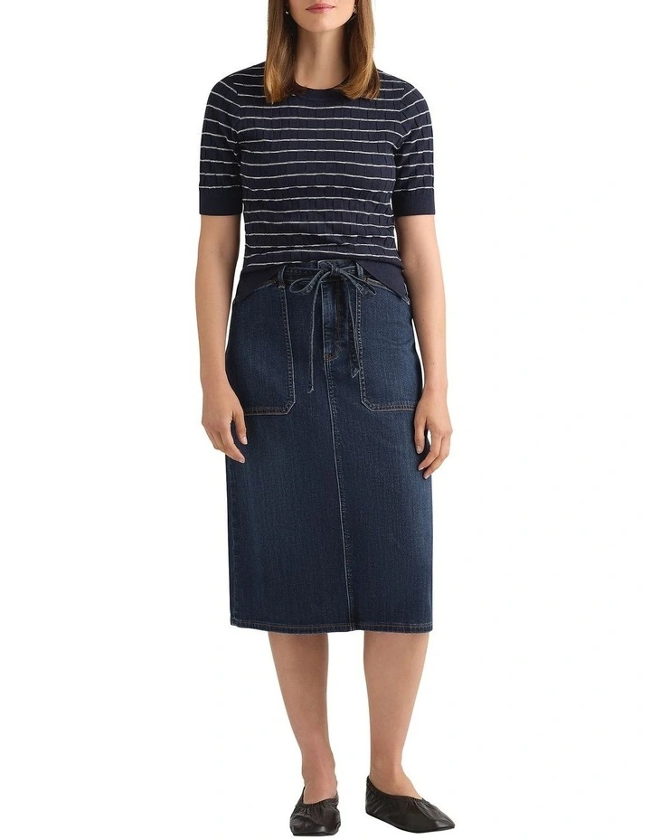 Eliora Cotton Knit in Navy image 1